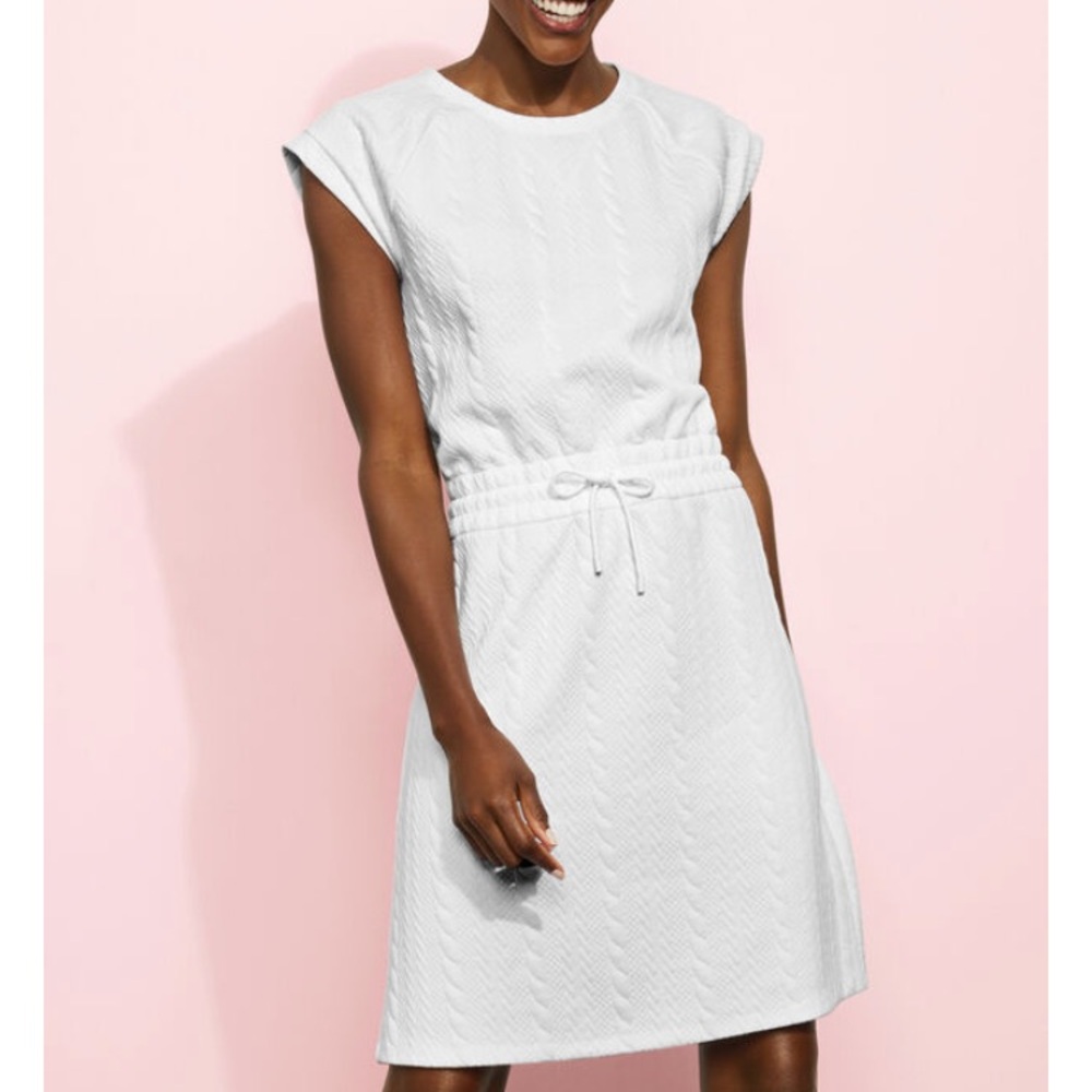New w Tag: TALBOTS CREWNECK T-SHIRT DRESS - CABLE JACQUARD. Size 1x